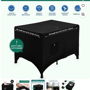 Black Stretchable Pack 'n Play Cover